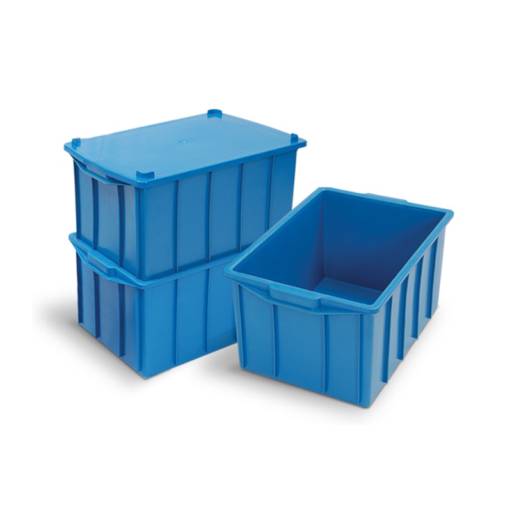 Caixa Plástica Organizadora Azul / Preta Com Tampa 26 Litros Super Resistente em Bauru, SP por SoftPlas Bauru e Sacos de Lixo Reforçados - Caixas Plásticas Multiuso