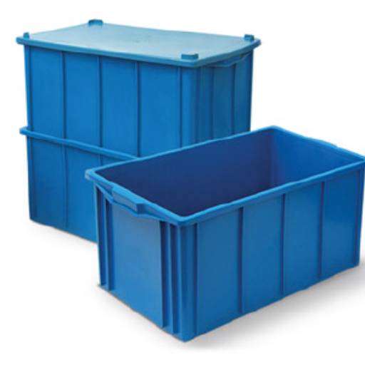 Caixa Plástica Organizadora Azul / Preta Com Tampa 70 Litros Super Resistente em Bauru, SP por SoftPlas Bauru e Sacos de Lixo Reforçados - Caixas Plásticas Multiuso