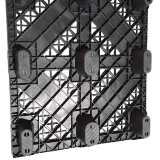 Pallet Plástico Vazado 1,00m X 1,20m Reforçado Preto