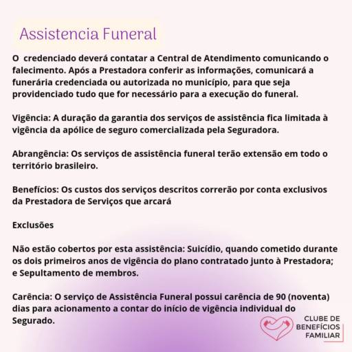Comprar o produto de Assistência Funeral em Planos Funerários pela empresa Clube de Benefícios Familiar  em Cabo Frio, RJ por Solutudo