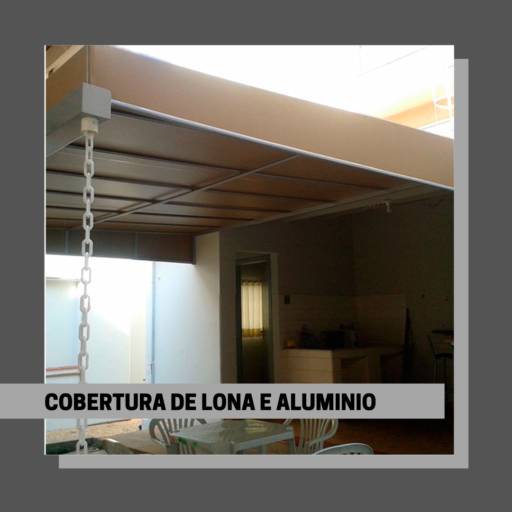 Cobertura de Aluminio e Lona  por Cuesta Vidraçaria