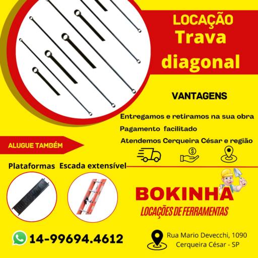 Travas para Andaime por Bokinha Locações de Andaimes e Ferramentas