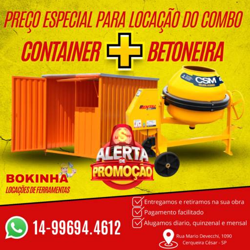 Betoneira por Bokinha Locações de Andaimes e Ferramentas