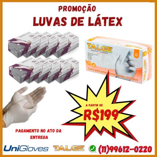 Comprar o produto de Promoção - Luvas de Látex em Ofertas pela empresa DescarFratti - Luvas descartáveis em Jundiaí, SP por Solutudo