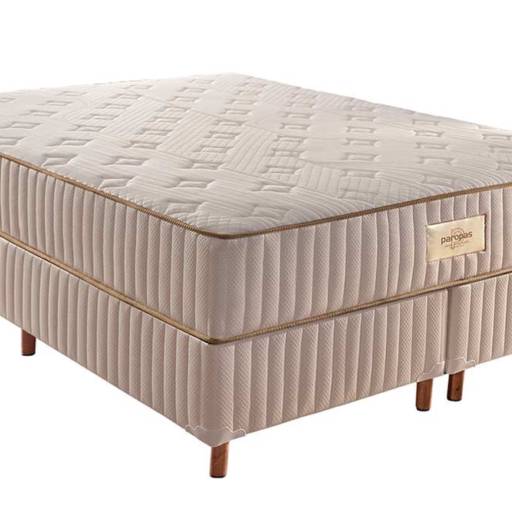 Cama box + Colchão Paropas de Molas Pocket Ensacadas HR33 Eco Fibra Rose