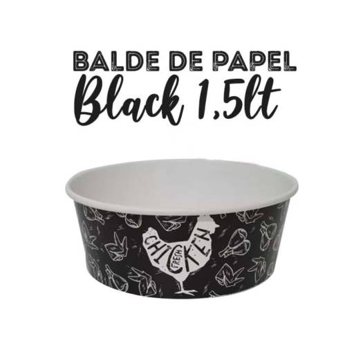 Balde de frango frito - 1,5 litro por Renata Embalagens