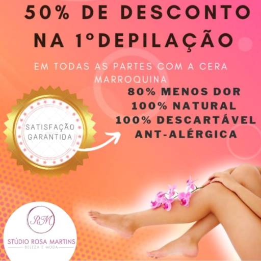 Comprar o produto de 50% de Desconto na Primeira Depilação em Depilação pela empresa Studio Rosa Martins Salão de Beleza em Avaré  em Avaré, SP por Solutudo