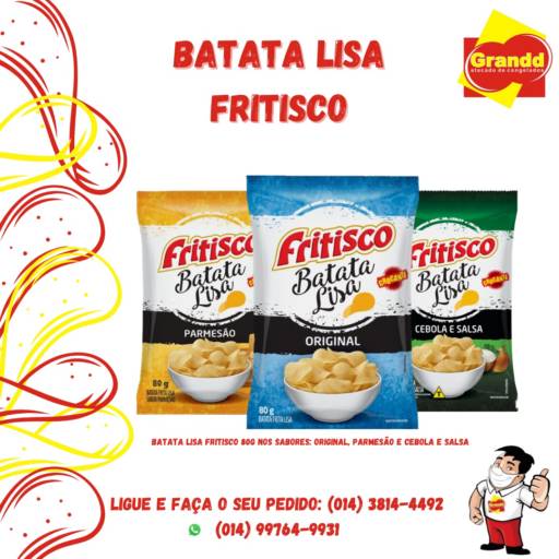Comprar o produto de BATATA LISA 80gr FRITISCO em Alimentos pela empresa Grandd Atacado de Congelados em Botucatu, SP por Solutudo