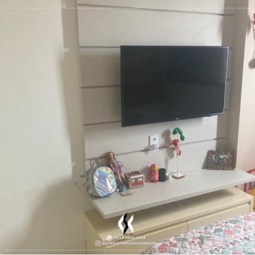 Móveis planejados para sala - Painel de televisão.