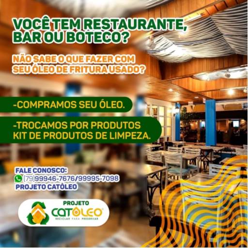 Comprar o produto de Compramos óleo de bares, restaurantes e botecos - Empresas que fazem reciclagem de óleo em Aracaju em Reciclagem pela empresa Projeto CatÓleo em Aracaju, SE por Solutudo