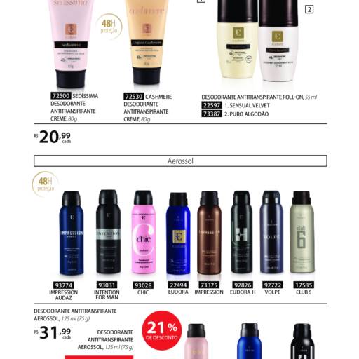 Promoção de Desodorante Eudora Velvet Cristal 