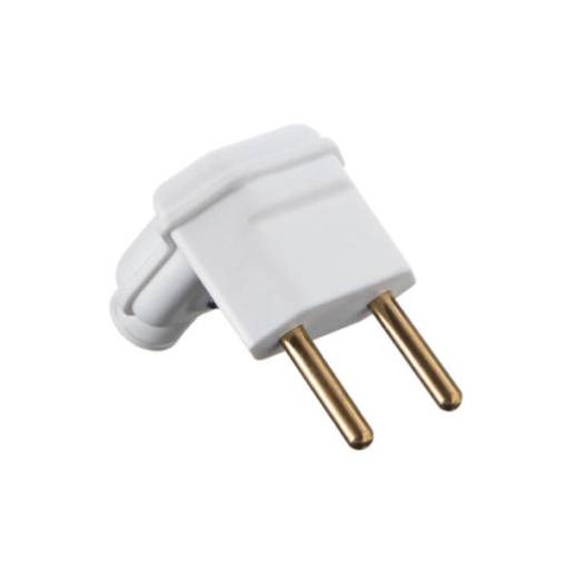 Plugue Macho 2P 90° Branco por Enertel Materiais Elétricos