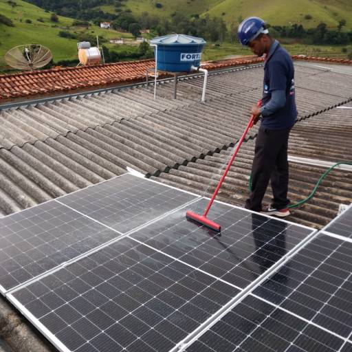 Limpeza de Placa Solar em Itajubá, MG - Cliente Maria Elena por Solar Tech - Energia Solar