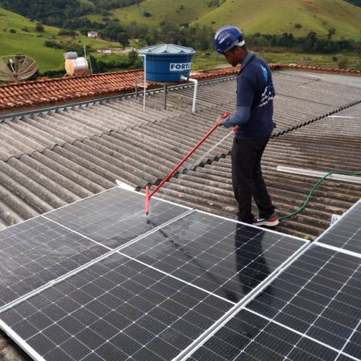 Limpeza de Placa Solar em Itajubá, MG - Cliente Maria Elena por Solar Tech - Energia Solar