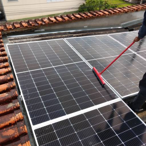 Limpeza de Placa Solar em Itajubá, MG - Cliente Maria Elena por Solar Tech - Energia Solar