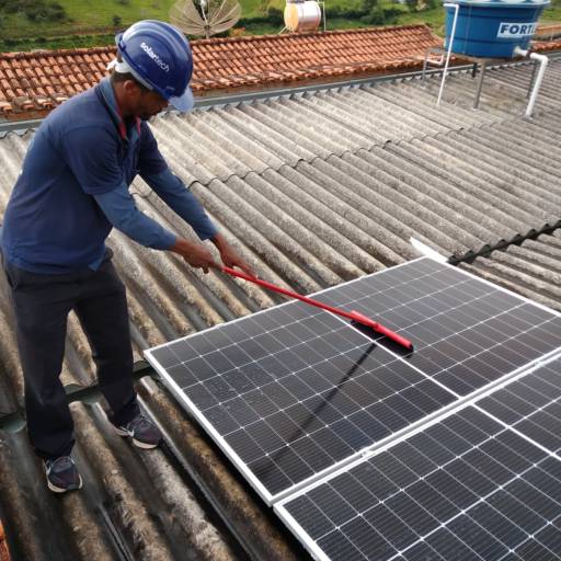 Limpeza de Placa Solar em Itajubá, MG - Cliente Maria Elena por Solar Tech - Energia Solar