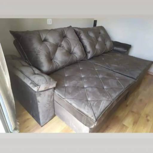 Sofá Retrátil e Reclinável Cinza Claro em Bauru por RR Estofados Bauru 