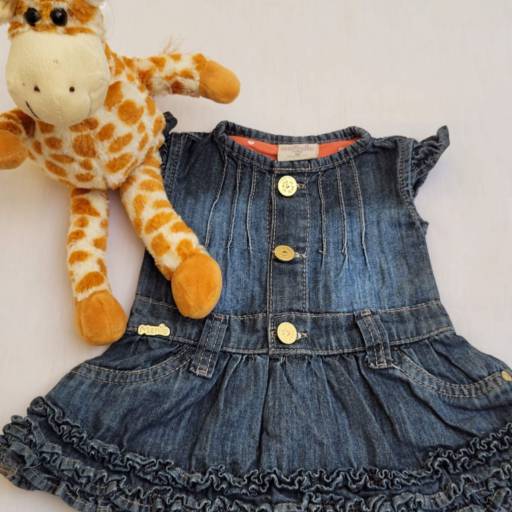 Comprar o produto de Vestido Infantil Jeans em Bauru  em Vestidos pela empresa Bru'Babys em Bauru, SP por Solutudo