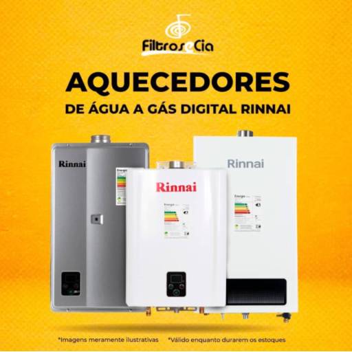 Aquecedores de água a gás digital Rinnai - Aquecedores de água em Aracaju