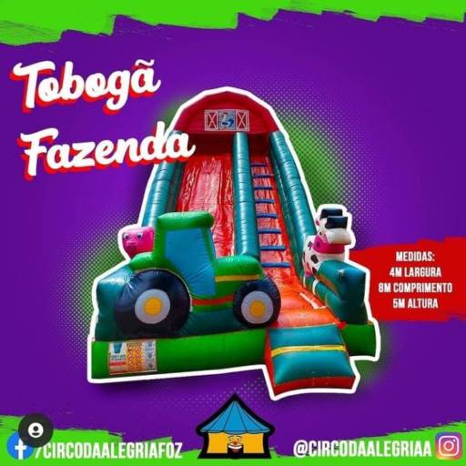Tobogã fazenda  por Circo da Alegria Locação de Brinquedos para Festas