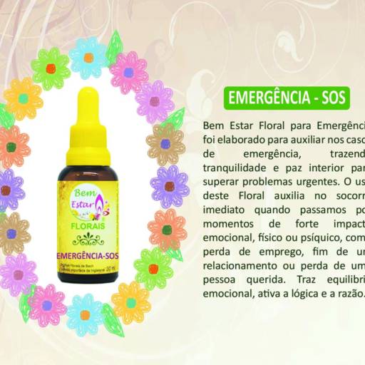 Florais de Bach emergência SOS