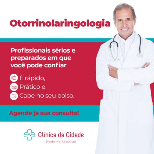 Otorrinolaringologista por Clínica da Cidade Medicina Acessível