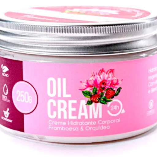 Oil Cream Hidratante Framboesa e Orquídea 250 g por Farmácia e Manipulação Floreasca