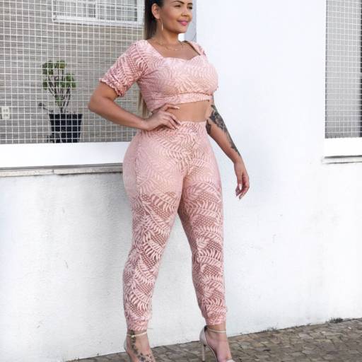 Conjunto Cropped e Calça de renda em Bauru
