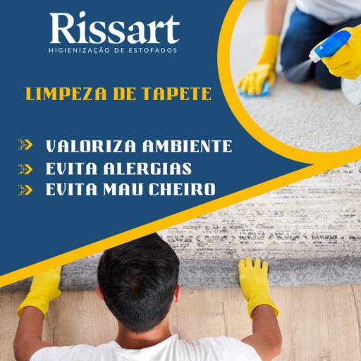 Comprar o produto de Limpeza de tapetes em Limpeza de Estofados pela empresa Rissart Limpeza e Higienização de estofados em Barra Bonita, SP por Solutudo