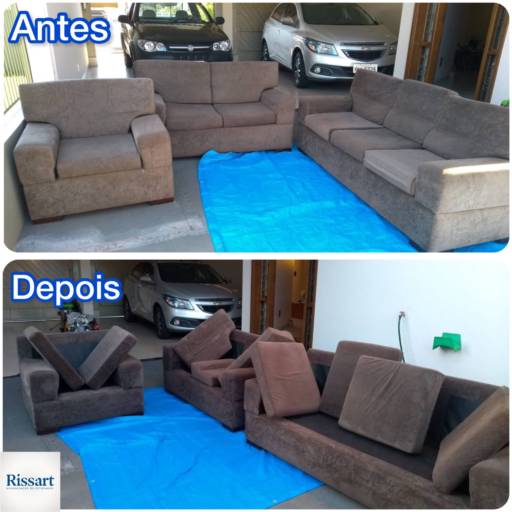 Comprar o produto de Higienização de sofás  em Limpeza de Estofados pela empresa Rissart Limpeza e Higienização de estofados em Barra Bonita, SP por Solutudo