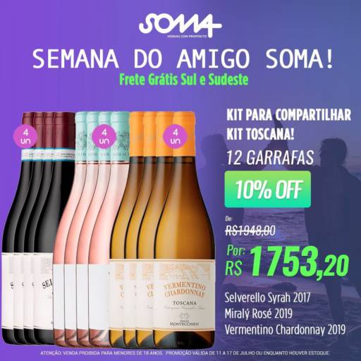 Selverello Syrah 2017 - Miralý Rose 2019 - Vermentino Chardonnay 2019 | 12 Garrafas de Vinho