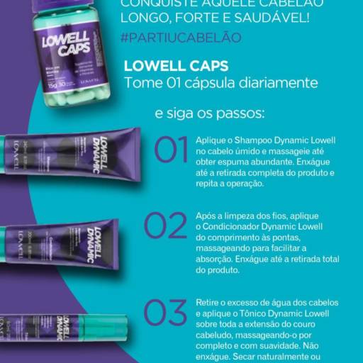 Capsulas para o Cabelo em Bauru - Lowell Caps Linha Dynamic por Beleza com Lowell