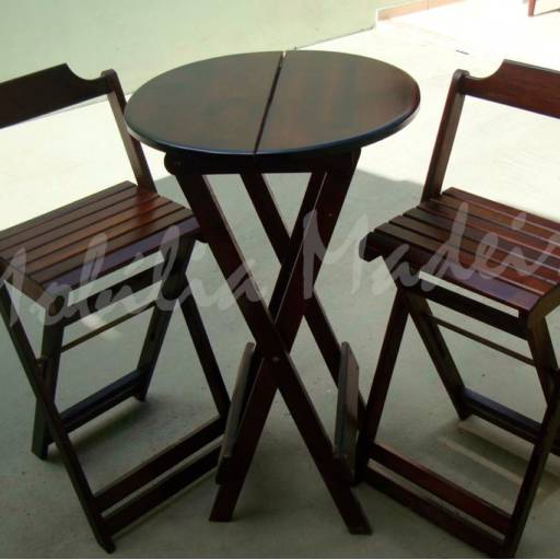 Comprar o produto de Conjunto Bistrô em Cadeiras e Mesas pela empresa Mobília Madeira em Botucatu, SP por Solutudo