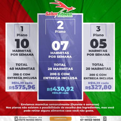 Planos de Marmita por Sabor Fitness