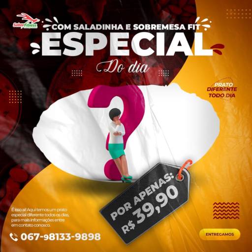 Saladinha e Sobremesa Especial do Dia