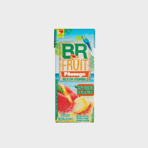 Suco sabor Pêssego e Maçã 200ml - Br Fruit
