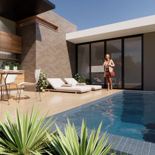 Projeto Área de Lazer em Ninho Verde II Eco Residence, SP por Studio Amarelo Arquitetura