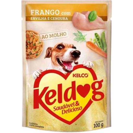 Sachê Keldog Frango com Ervilha e Cenoura 100g	