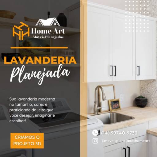 Comprar o produto de Lavanderia planejada em Móveis Planejados pela empresa HOME ART MÓVEIS PLANEJADOS em Jaú, SP por Solutudo