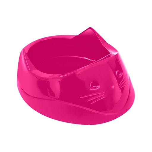 Comedouro Cara do Gato 200ml - Rosa - Furacão