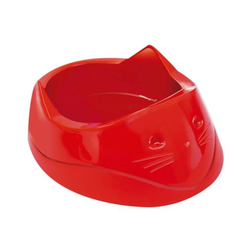 Comedouro Cara do Gato 200ml - Vermelho - Furacão