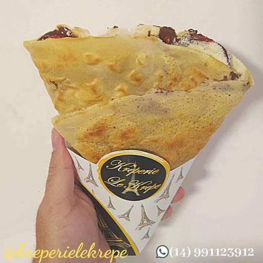 Crepe de Nutella com Morango e Leite Ninho em Bauru por Kreperie Lê Krepe