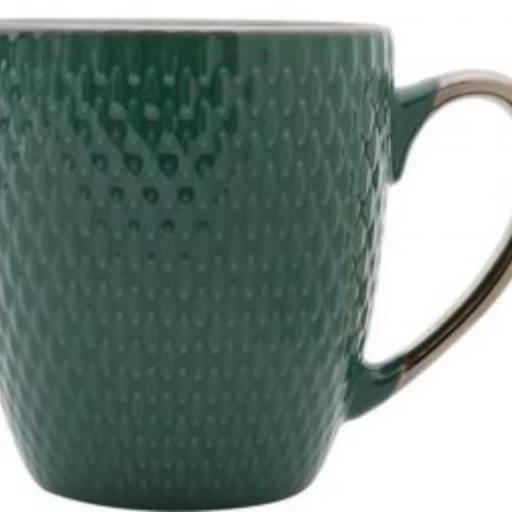 Caneca porcelana Drops com detalhe Metalizado