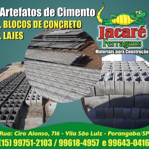 Comprar a oferta de Artefatos de Cimento em Cimento pela empresa Jacaré Ferragens em Ninho Verde I Eco Residence, SP por Solutudo