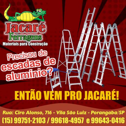 Comprar o produto de Escada de Alumínio em Materiais para Construção pela empresa Jacaré Ferragens em Ninho Verde I Eco Residence, SP por Solutudo