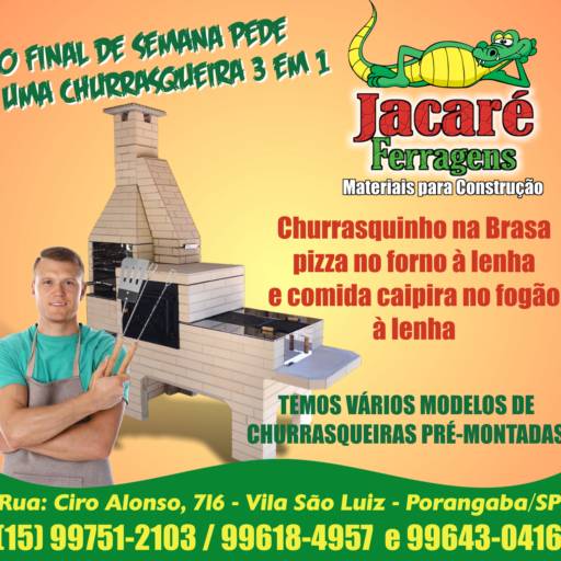 Comprar o produto de Churrasqueiras em Churrasqueiras pela empresa Jacaré Ferragens em Ninho Verde I Eco Residence, SP por Solutudo