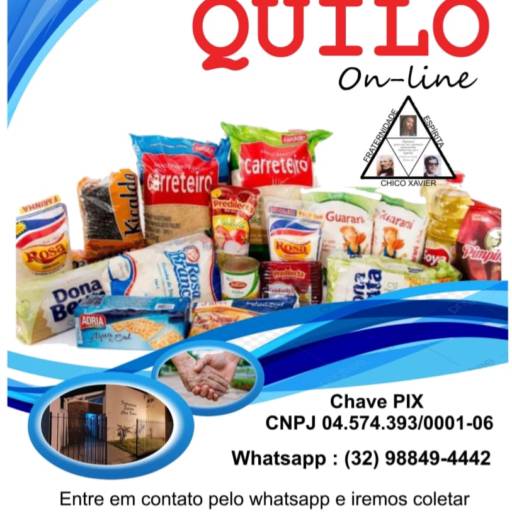 Comprar o produto de QUILO on line em Campanhas Sociais: pela empresa Fraternidade Espírita Chico Xavier - FECX em Leopoldina, MG por Solutudo