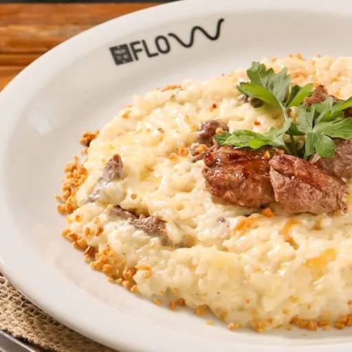 RISOTO DE FILET MIGNON por Flow Jundiaí | Restaurante de Comida Saudável 