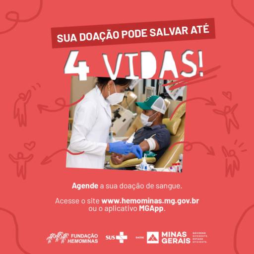 E para quem realiza a doação, não há nenhum prejuízo ou risco para a saúde.