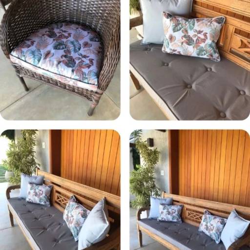 Almofadas, assentos, futons materiais, produção e instalação   por Adriana Machado Decorações